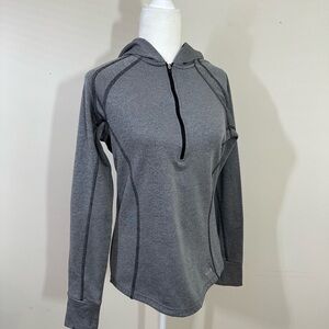 Fila sz lg athleisure hoodie sz lg in gray heater 1/2 zip EUC